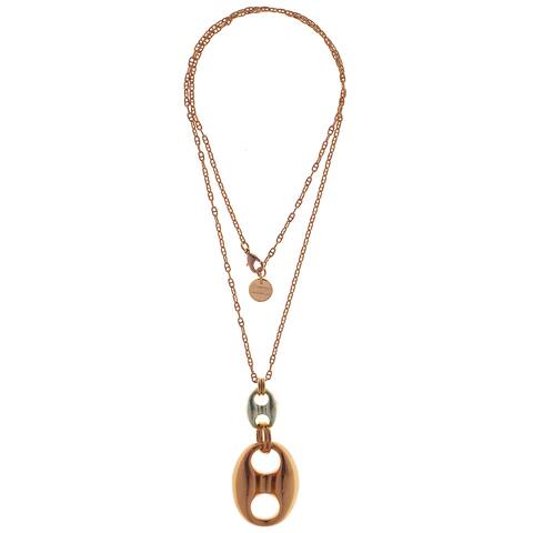 Isla Simone - 18k Rose Gold & Silver Plated Figure 8 Necklace