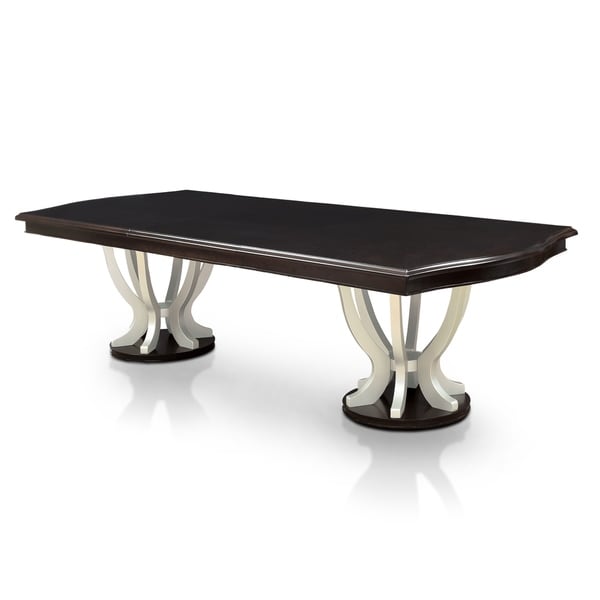 Daphne Contemporary 106-inch Espresso Dining Table by FOA - Gold