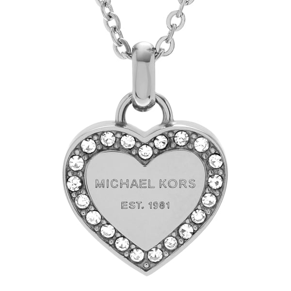 michael kors heart necklace silver