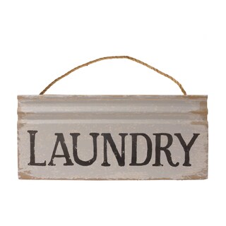 'Laundry' Tan MDF Sign with Rope Hanger | Overstock.com Shopping - The ...
