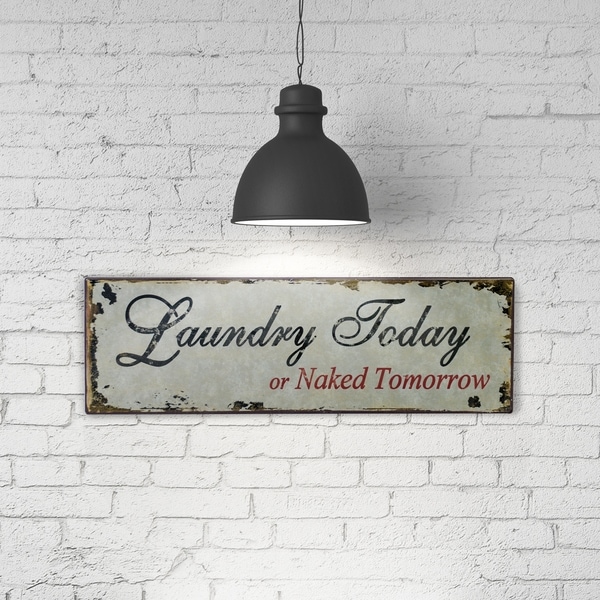 Shop Metal Laundry Sign  Overstock  12916001