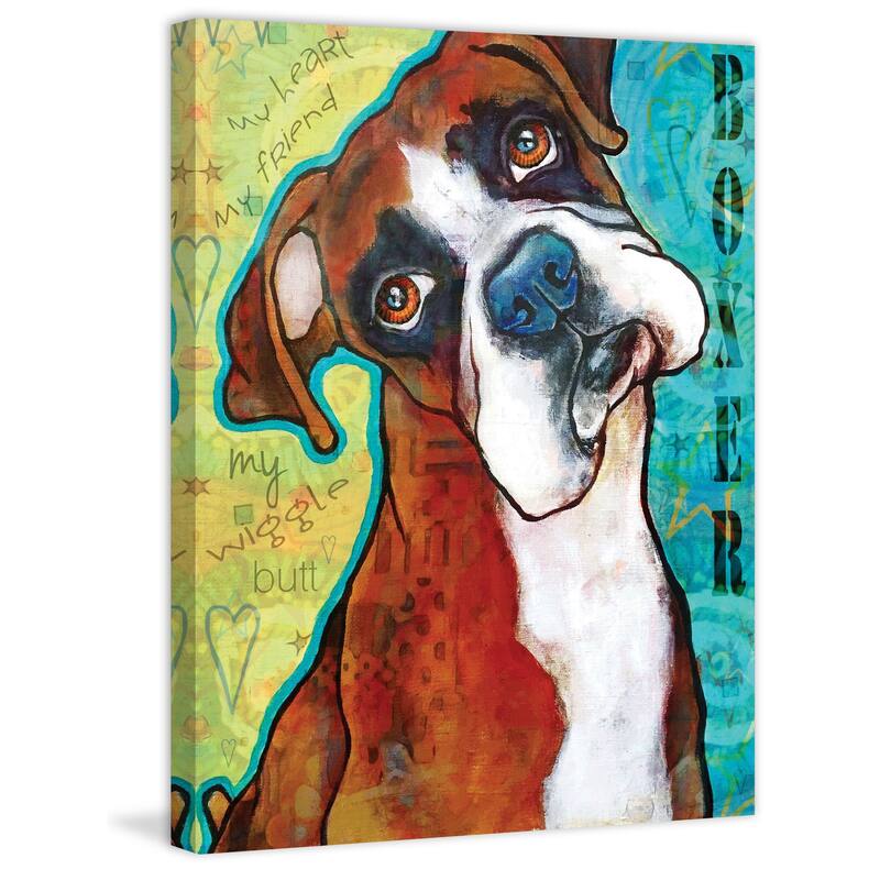 Marmont Hill - 'Boxer Pop Art' Painting Print on Wrapped Canvas - Multi-Color