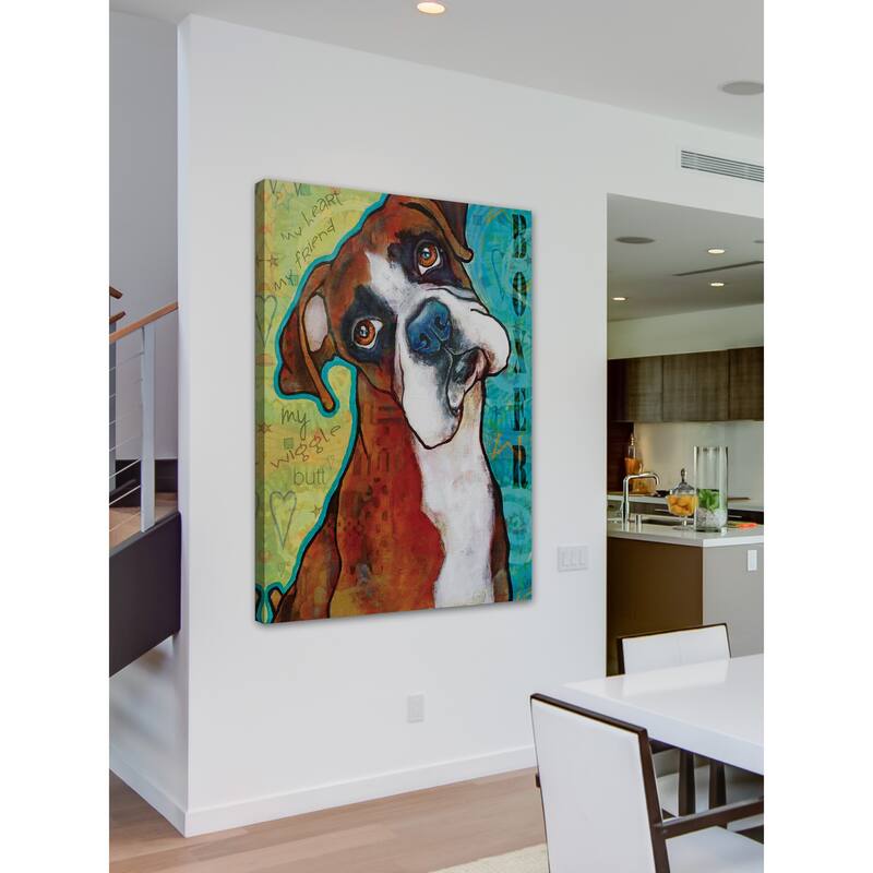 Marmont Hill - 'Boxer Pop Art' Painting Print on Wrapped Canvas - Multi-Color