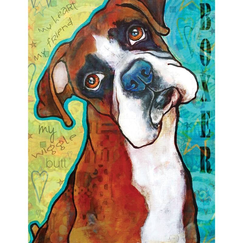 Marmont Hill - 'Boxer Pop Art' Painting Print on Wrapped Canvas - Multi-Color