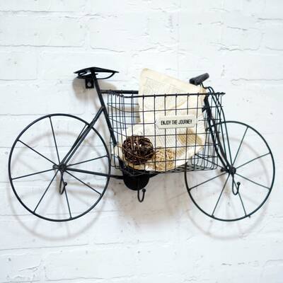 Metal Bike Wall Basket