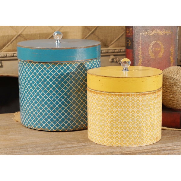 Faded Charm Vintage Style Hat Boxes (Set of 2). Opens flyout.