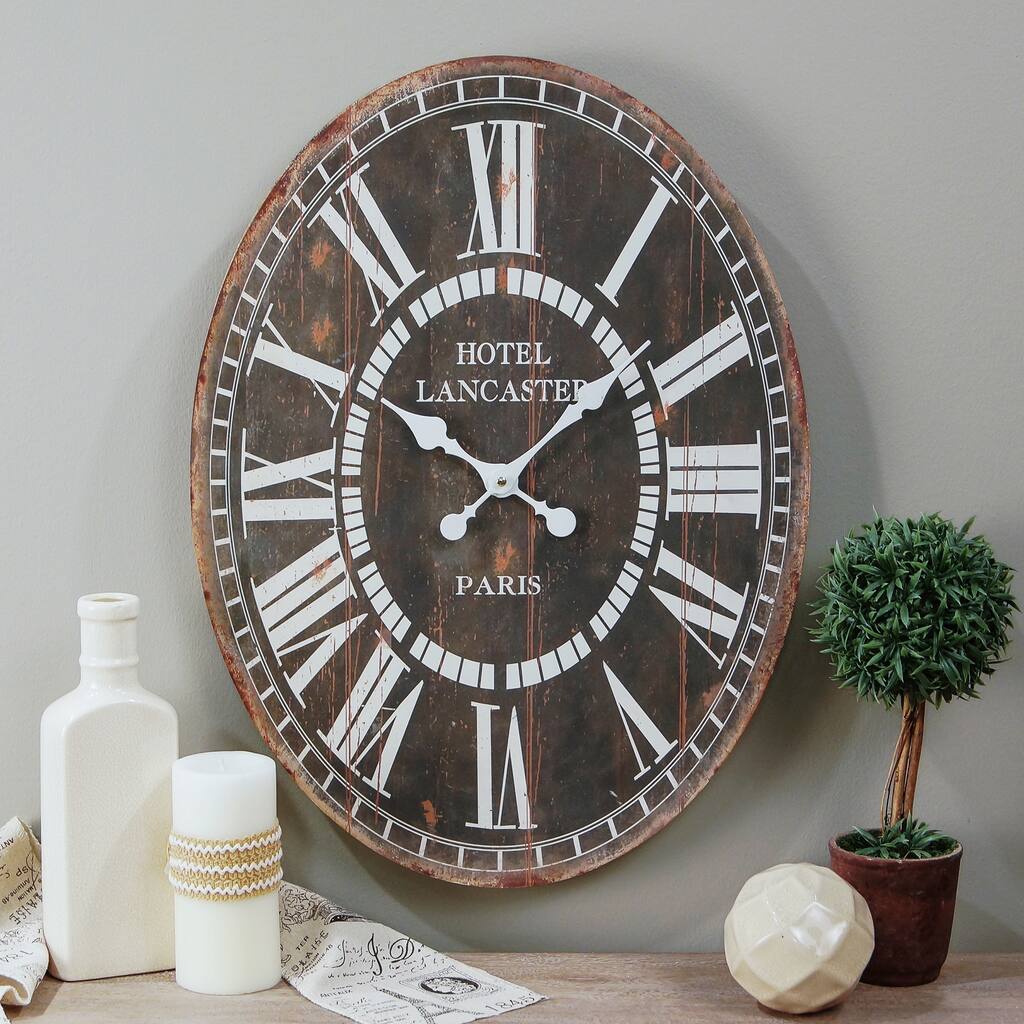 WD. Oval Wall Clock