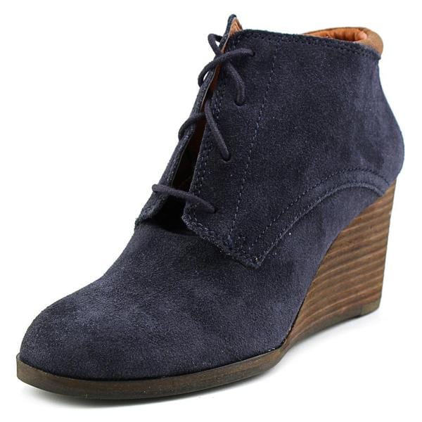 lucky brand blue suede booties
