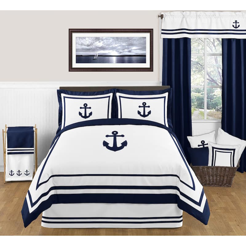 Sweet Jojo Designs Anchors Away 3-piece Full/ Queen-size Comforter Set