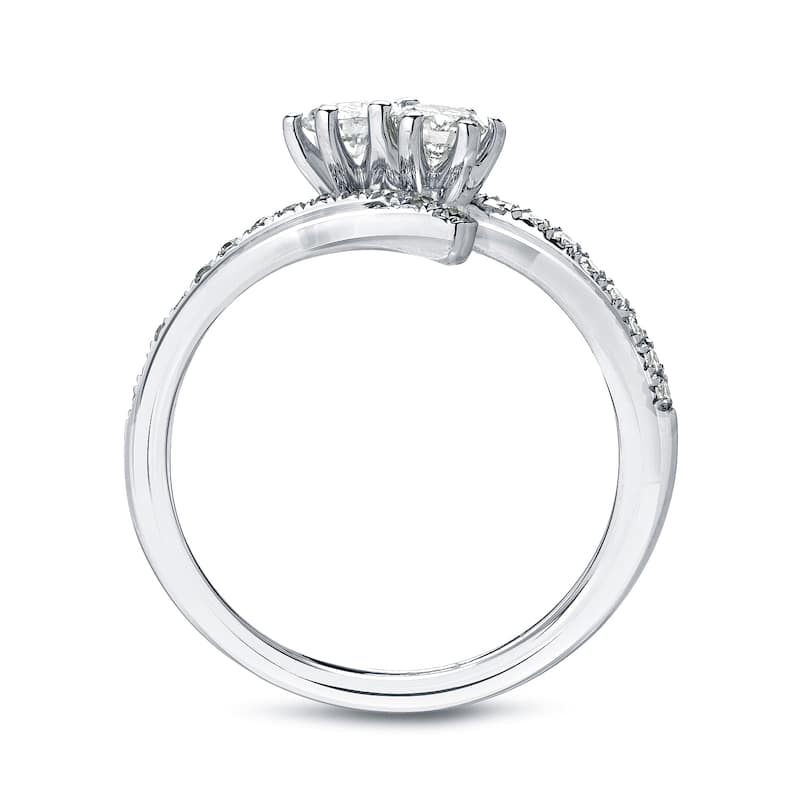 Auriya 14k Gold 1ct TDW Round 2-Stone Diamond Engagement Ring (J-K, I1-I2)