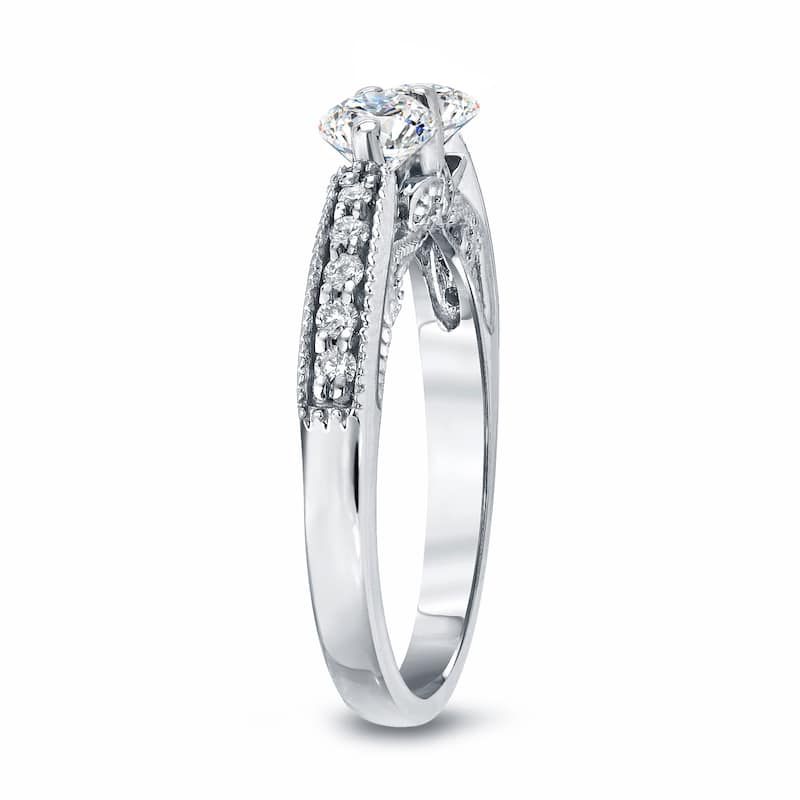 Auriya 14k Gold Vintage 1/2ct TDW 2-Stone Diamond Engagement Ring