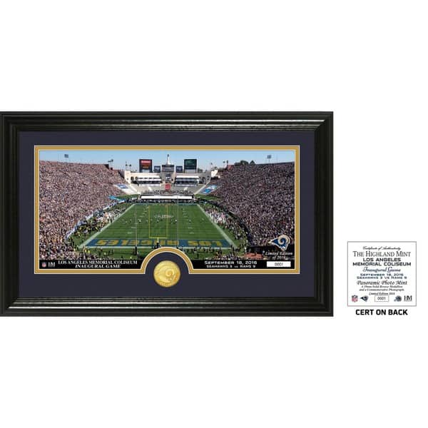 Los Angeles Rams Inaugural Game LA Coliseum Bronze Coin Pano Photo Mint -  Bed Bath & Beyond - 12917210