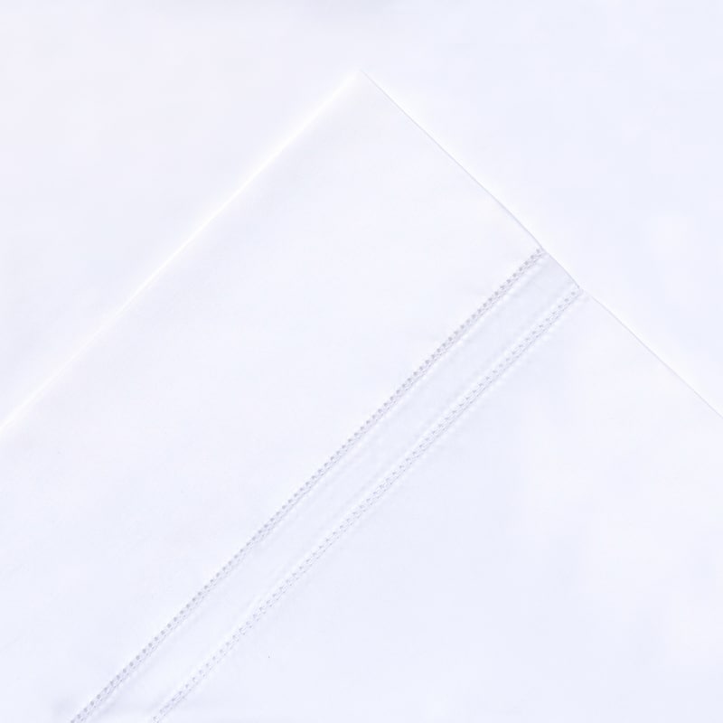 Pointehaven 620 Thread Count Long Staple Cotton Pillow Cases Pair - White - King