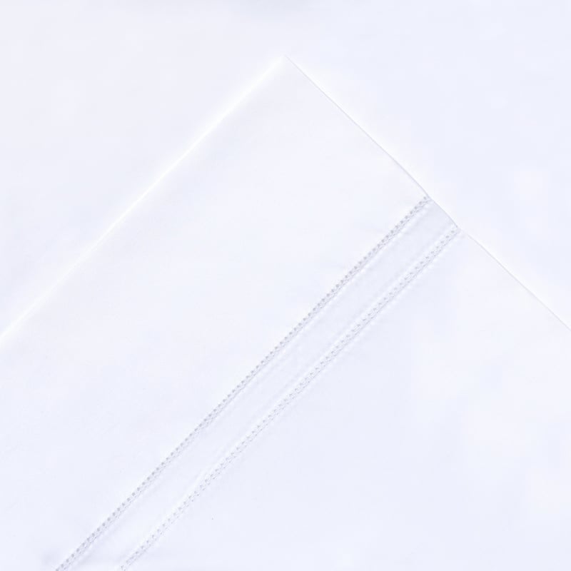 Pointehaven 620 Thread Count Long Staple Cotton Pillow Cases Pair - White - Standard