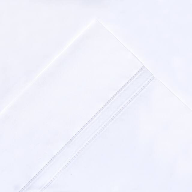 Pointehaven 620 Thread Count Long Staple Cotton Pillow Cases Pair - White - Standard