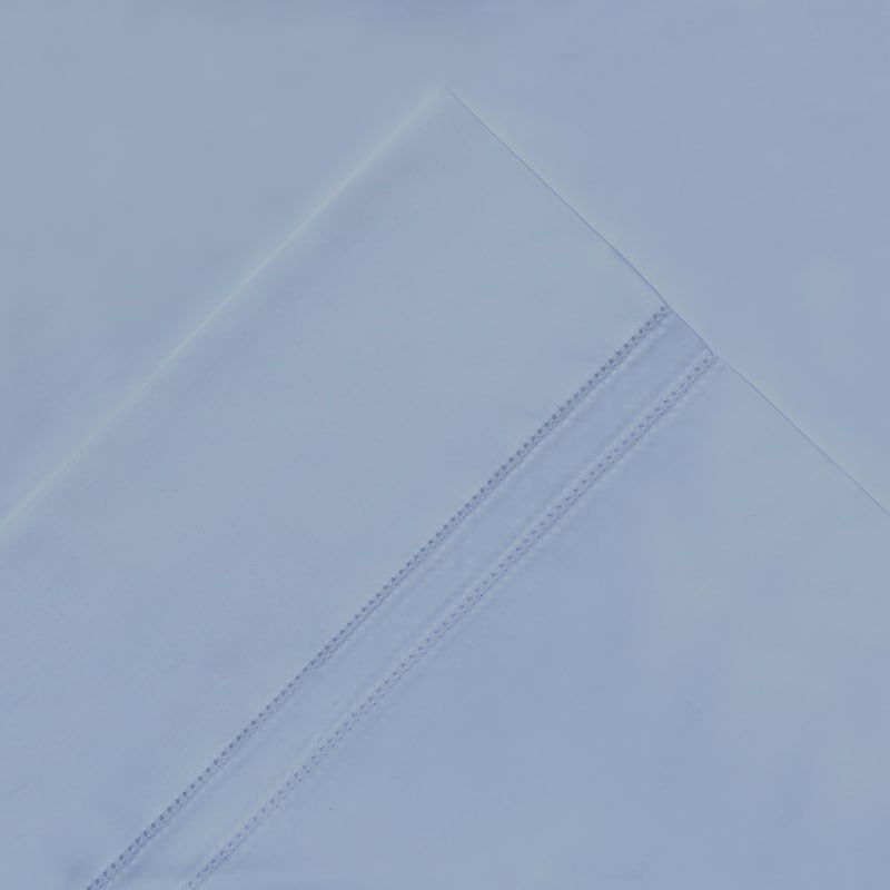 Pointehaven 620 Thread Count Long Staple Cotton Pillow Cases Pair - Sky Blue - Standard