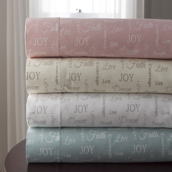 Inspirational Microfiber Print Sheet Sets