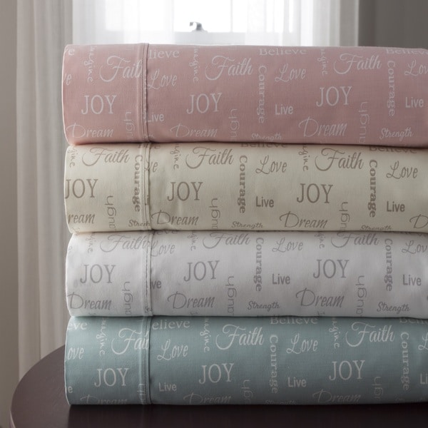 Inspirational 300 Thread Count 100% Cotton Print Sheet Set