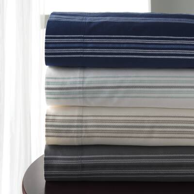 Regent Stripe 300 Thread Count 100% Cotton Print Sheet Set