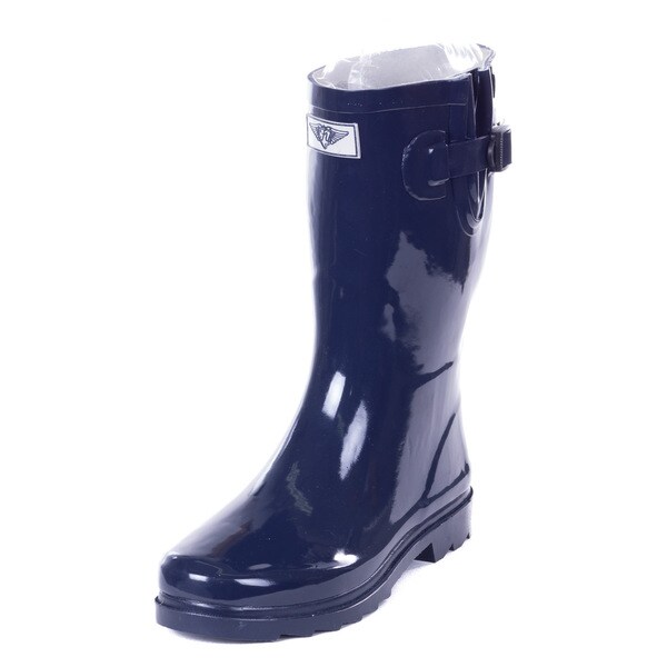 navy blue mid calf boots