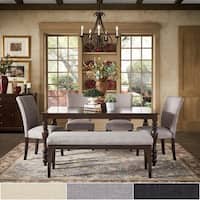 Pranzo Rectangular 66-inch Extending Dining Table and Set with Baluster Legs by iNSPIRE Q Classic