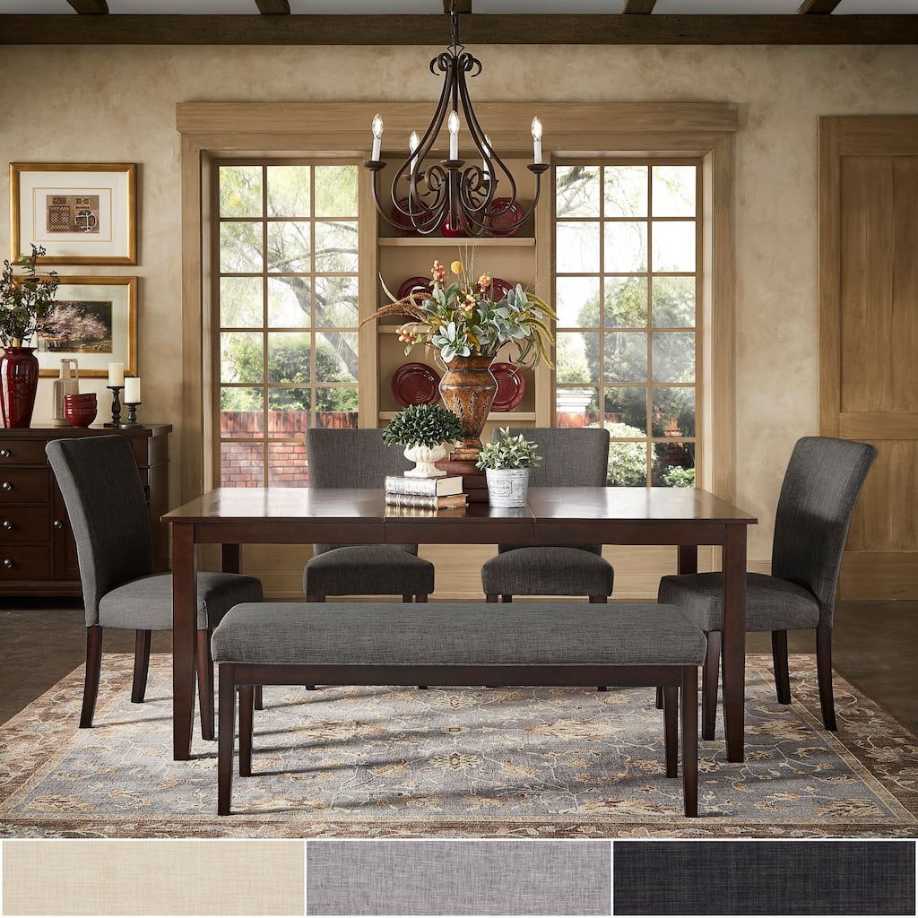 Pranzo Rectangular 72-inch Extending Dining Table and Set with Tapered Legs by iNSPIRE Q Classic