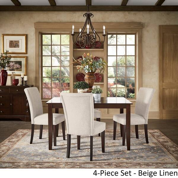 Pranzo Rectangular 72-inch Extending Dining Table and Set with Tapered ...