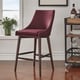 preview thumbnail 3 of 28, Sasha Espresso Barrel Back Counter Stools (Set of 2) iNSPIRE Q Modern