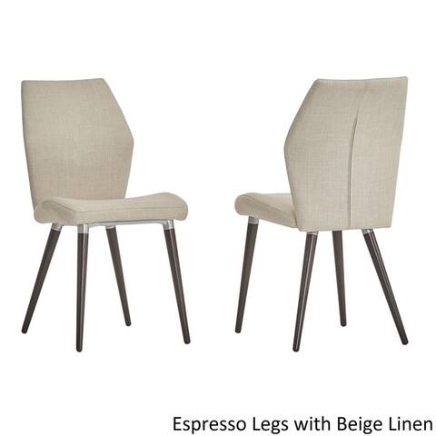 Beige Modern Contemporary Office Conference Room Chairs Abelone Contour Upholstered Dining Chairs Set Of 2 By Inspire Q Modern