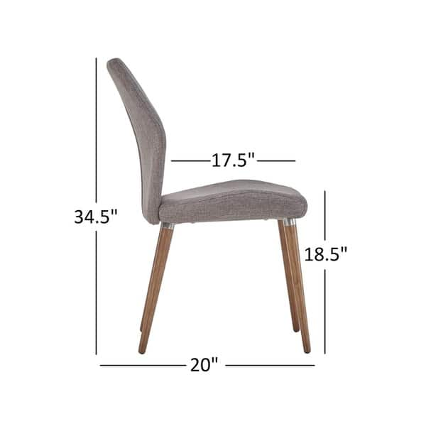 Abelone Contour Upholstered Dining Chairs (Set of 2) by iNSPIRE Q Modern