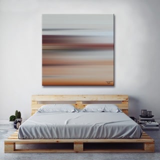Blur Stripes LXIX' Abstract Wrapped Canvas Wall Art