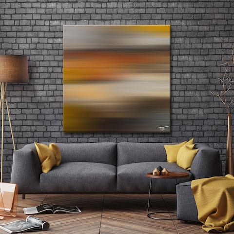 Blur Stripes LXVII' Abstract Wrapped Canvas Wall Art