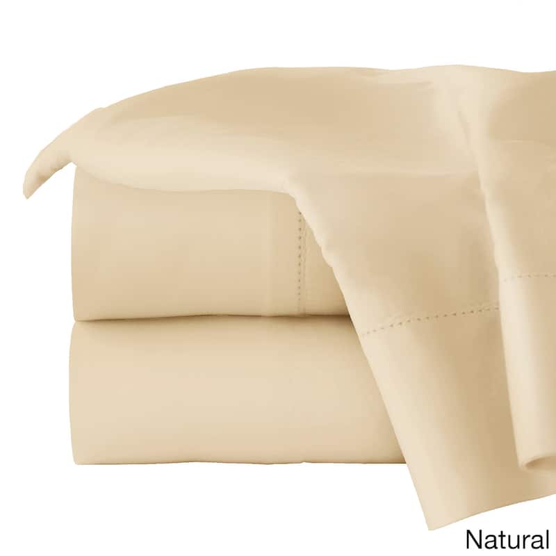 Pointehaven 300 Thread Count Organic Cotton Bed Sheet Set - Full - Natural