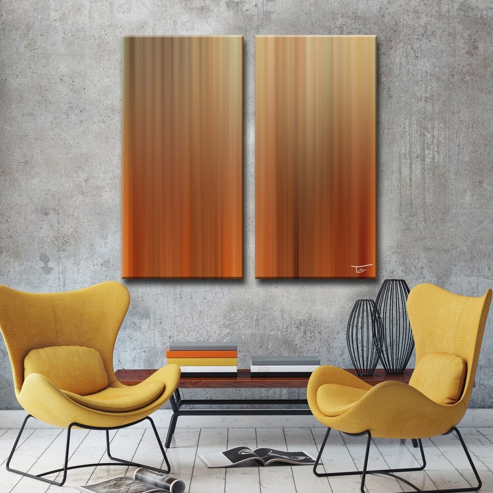 Blur Stripes LIV' Abstract Wrapped Canvas Wall Art