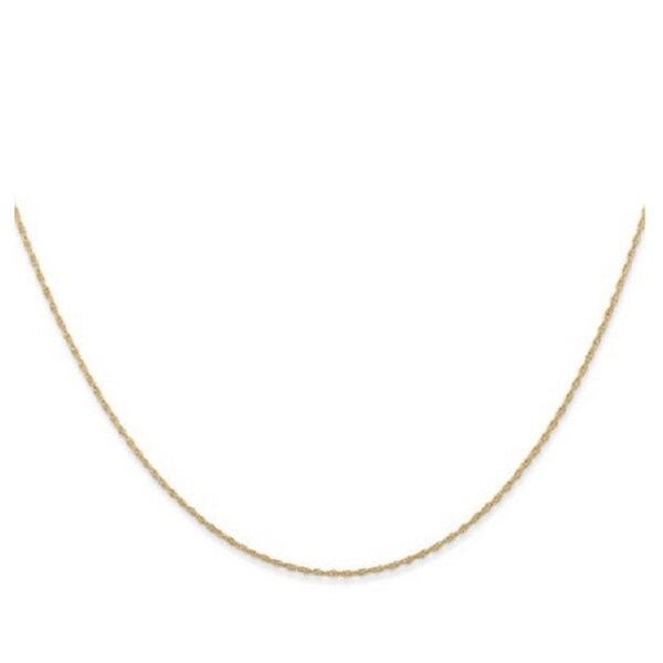 14k Gold 0.8-millimeter Carded Cable Rope Chain Necklace
