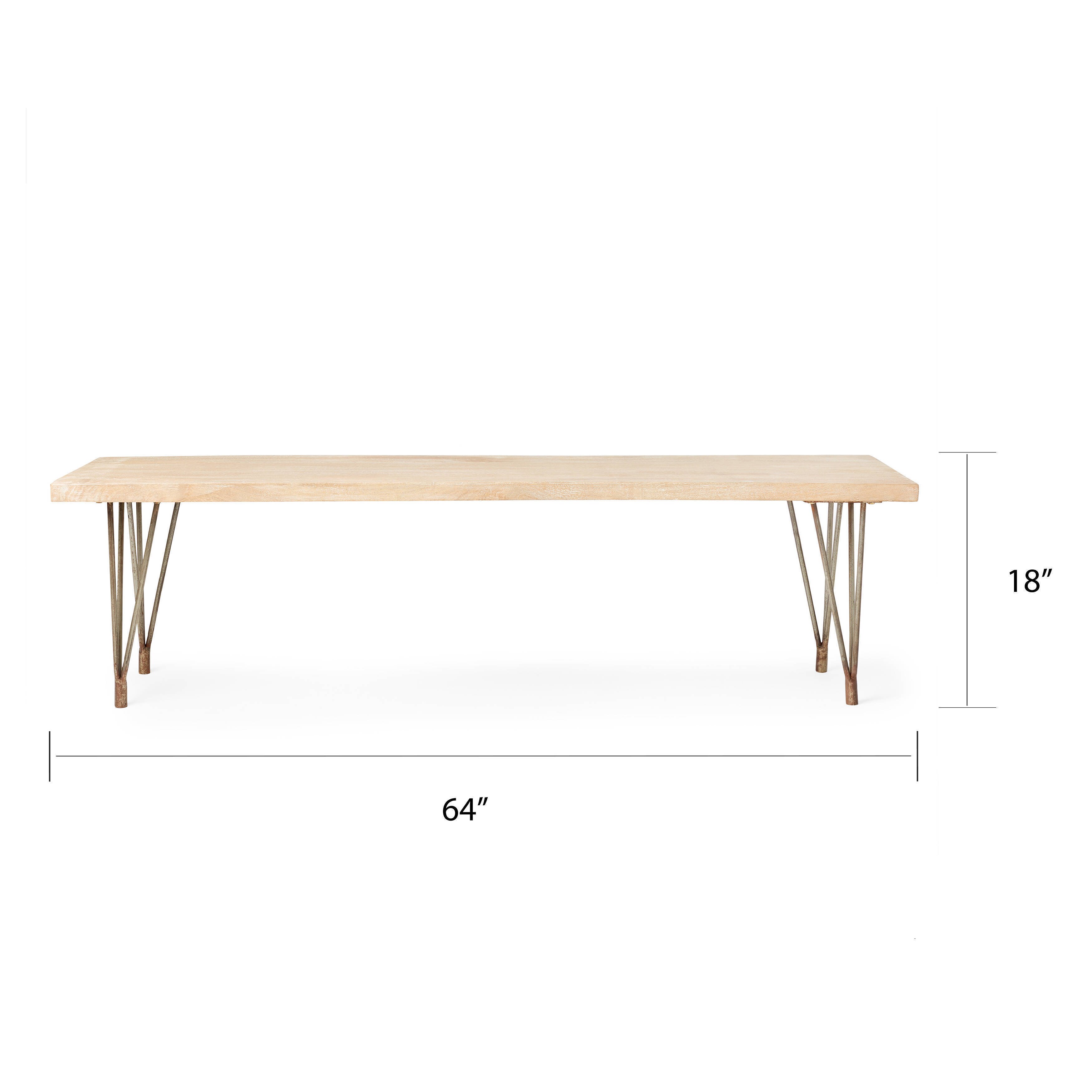 hairpin leg bench