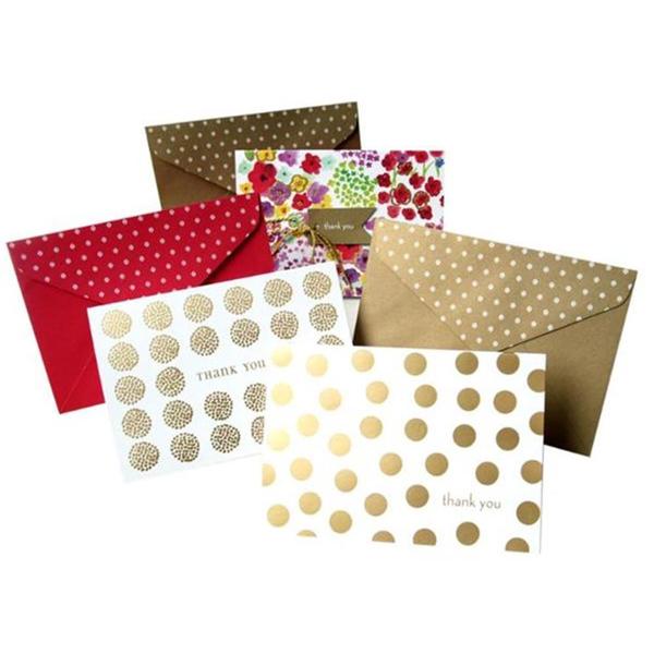 shop gold and floral assorted thank you cards case of 15 ships