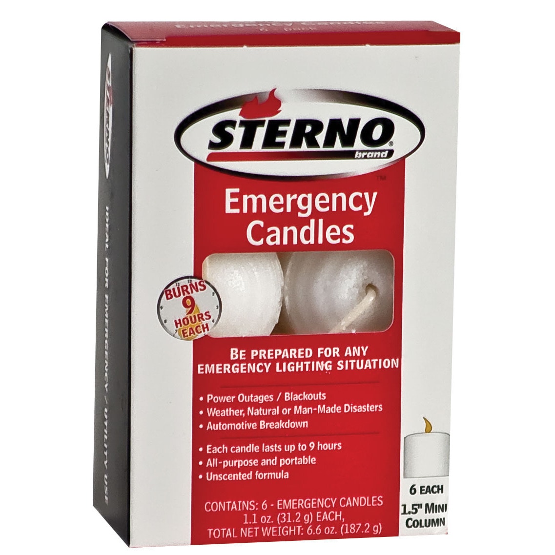 Sterno 40258 Mini Emergency Candles 6 Count - Bed Bath & Beyond - 12923020