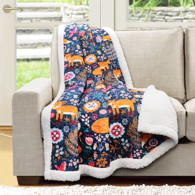 Lush Decor Pixie Fox Sherpa Throw