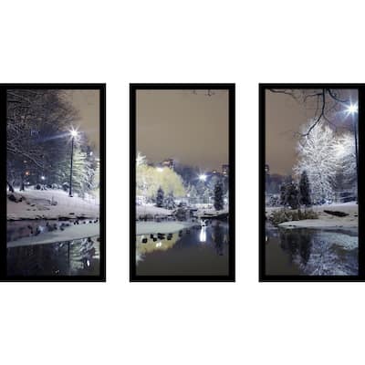 "Winter Park" Framed Plexiglass Wall Art Set of 3