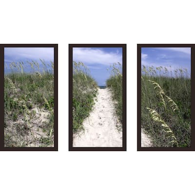 "Beach Life 3" Framed Plexiglass Wall Art Set of 3