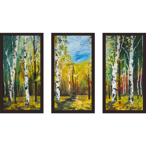 Birch Trees Framed Plexiglass Wall Art Set Of 3 Bed Bath And Beyond 12923493