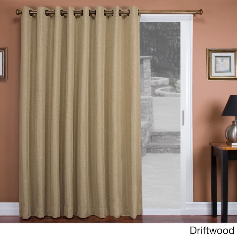 Tacoma Double-Blackout Grommet Patio Curtain Panel - 106"w x 84"l - 106"w x 84"l - Driftwood