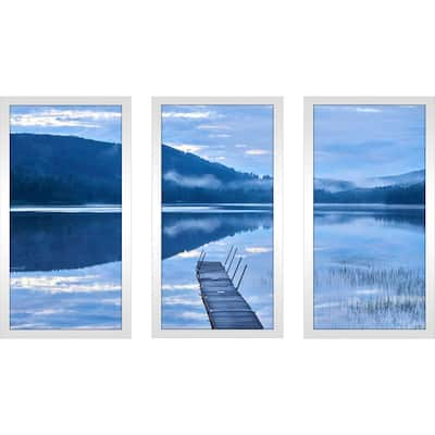 "Serenity" Framed Plexiglass Wall Art Set of 3