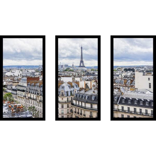 "Paris Rooftops" Framed Plexiglass Wall Art Set of 3 Overstock 12923636