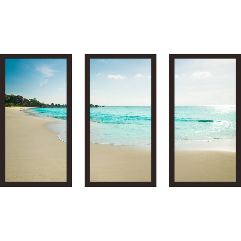 "Beachy" Framed Plexiglass Wall Art Set of 3 Bed Bath & Beyond 12923684