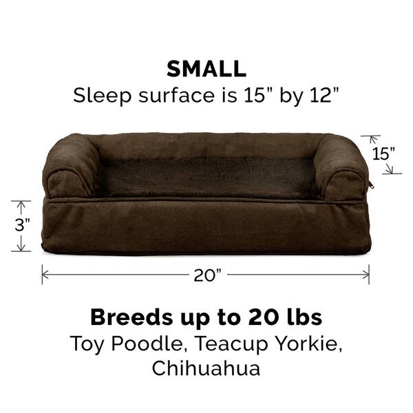 Shop Furhaven Pet Bed Plush Suede Orthopedic Sofa Dog Bed