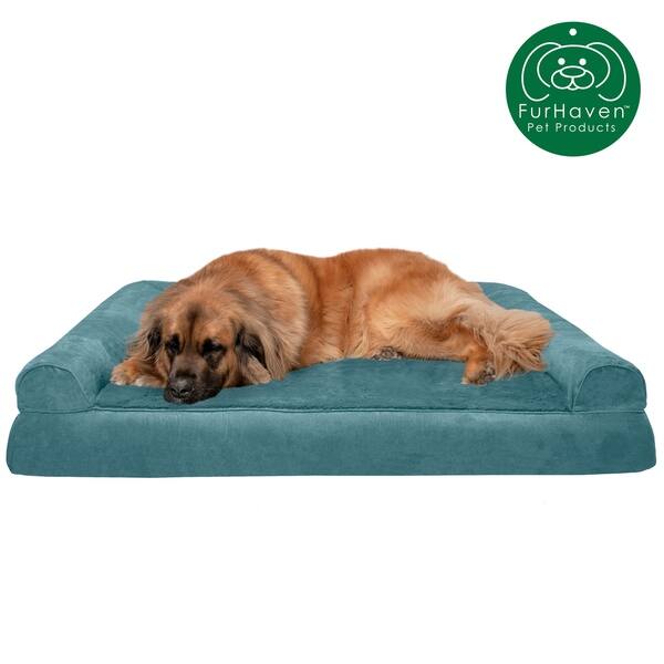 Furhaven Plush Suede Orthopedic Sofa Dog Bed Overstock 12924391