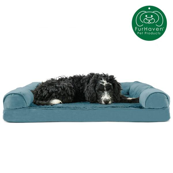 Shop Furhaven Pet Bed Plush Suede Orthopedic Sofa Dog Bed