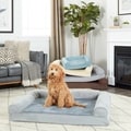FurHaven Plush & Suede Sofa-Style Orthopedic Bolster Pet Bed